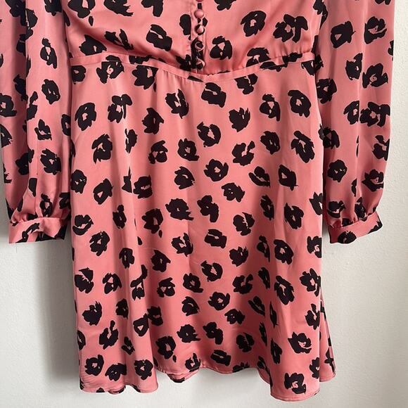 Equipment Femme Danette silk button up long sleeve fit & flare satin dress sz 0 - Picture 3 of 8